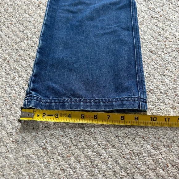 RVT Bootcut Blue Jeans Juniors 19 High Rise Medium Wash Denim Relaxed Flared - Picture 10 of 11